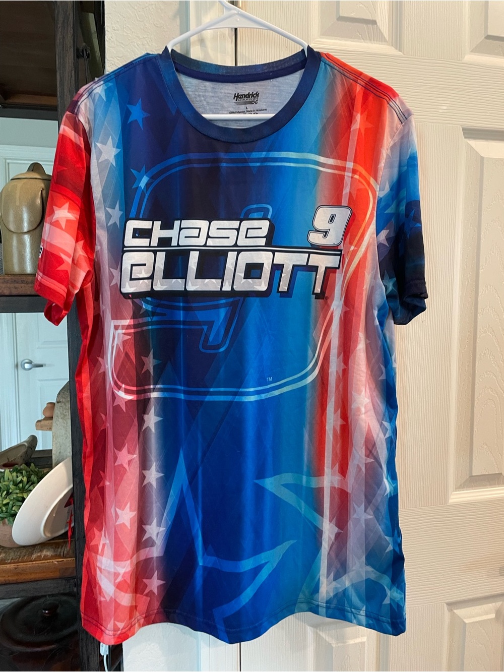 Hendrick Motorsports Nascar Chase Elliot #9 Short sleeve red white blue T shirt